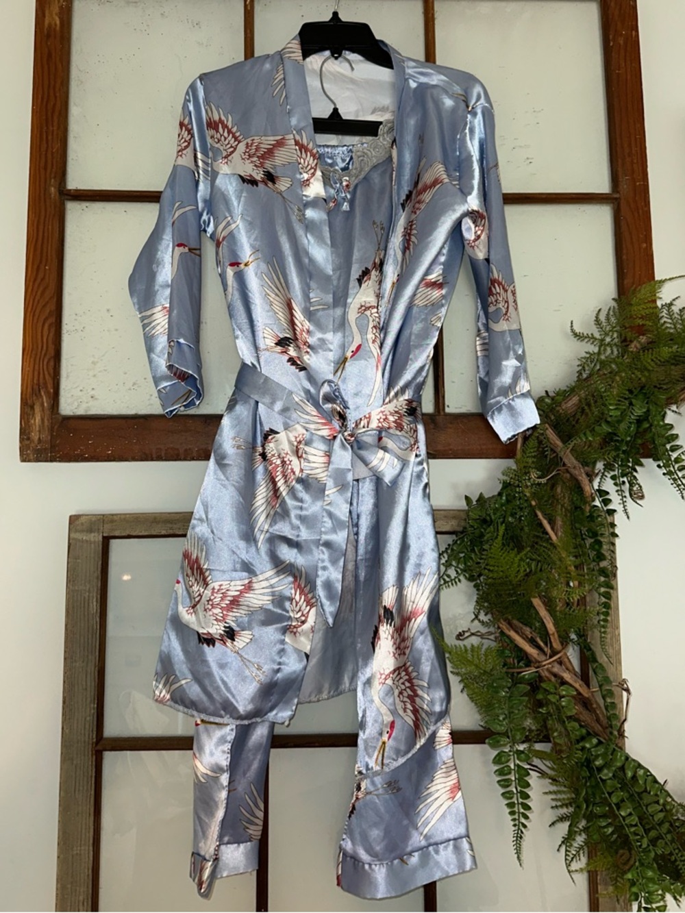Women’s satin 3 piece pajama set